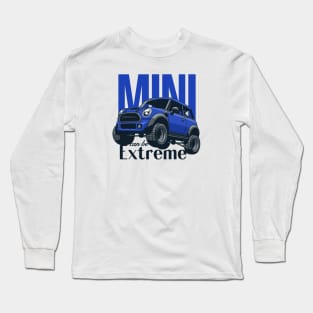 Car mini retro offroad extreme blue Long Sleeve T-Shirt